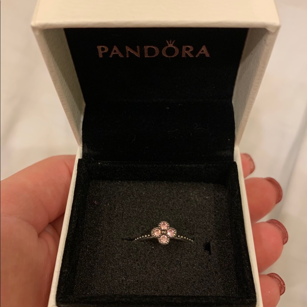 Pink Oriental Blossom Pandora Ring